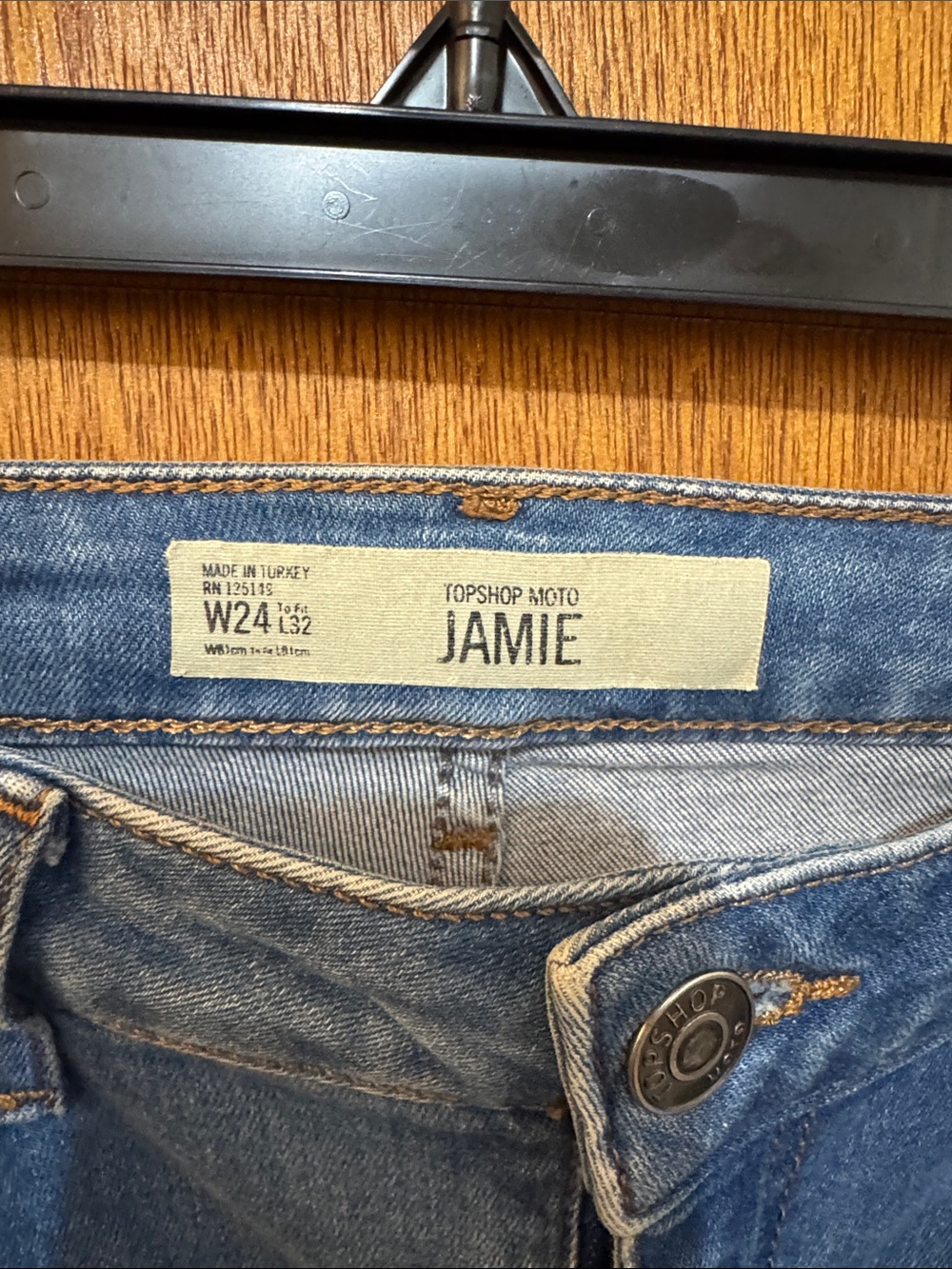 Topshop Blue Jamie Skinny Jeans - Picture 2 of 3